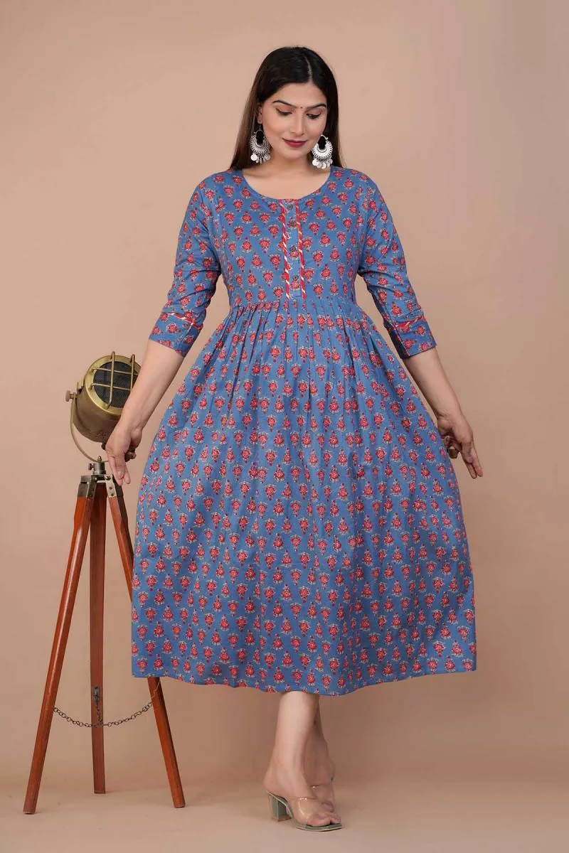 Cotton Printed Maternity Kurti for Women