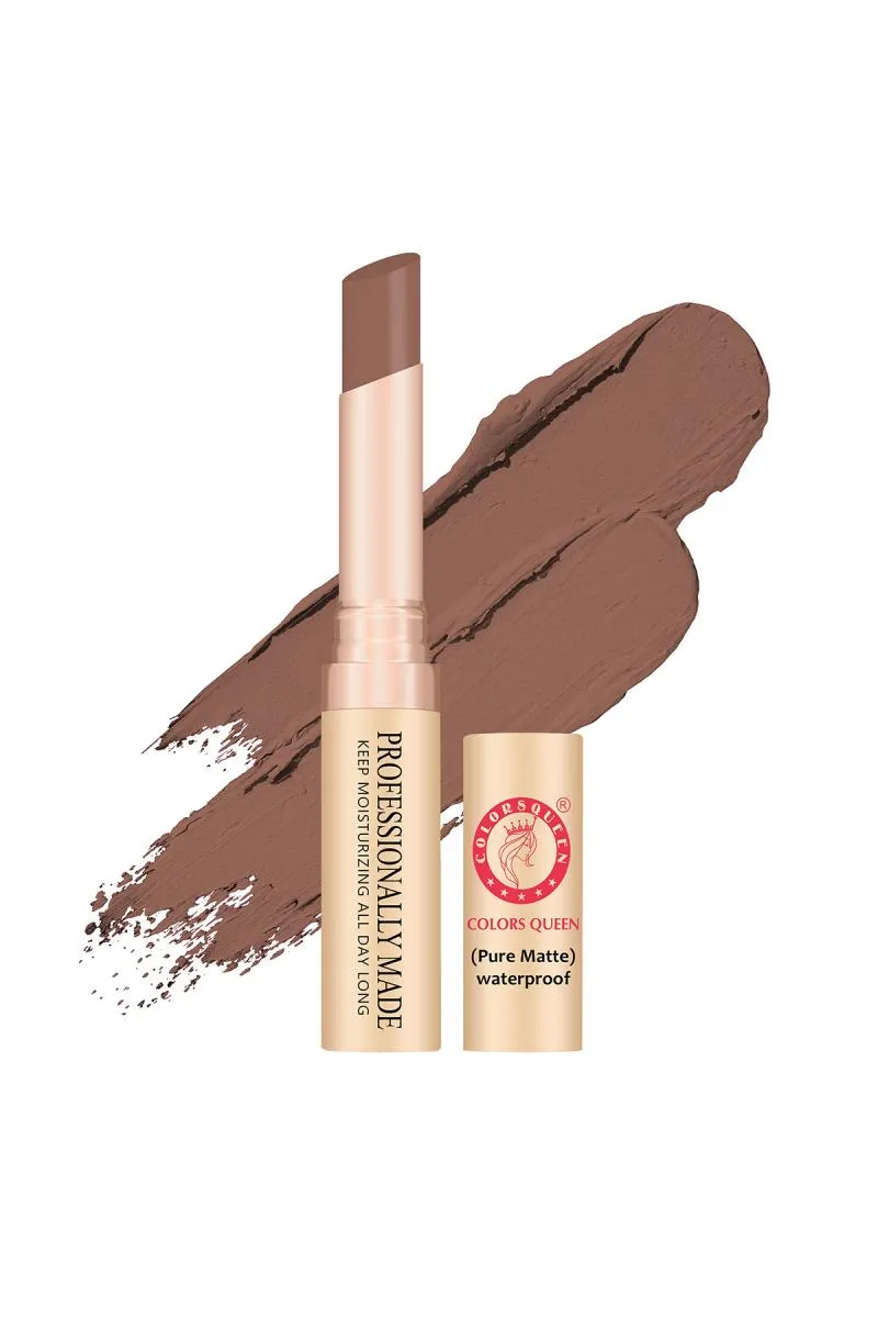 COLORS QUEEN Beauty Lips Velvet Finish Matte Lipstick - 4gm (Nude)