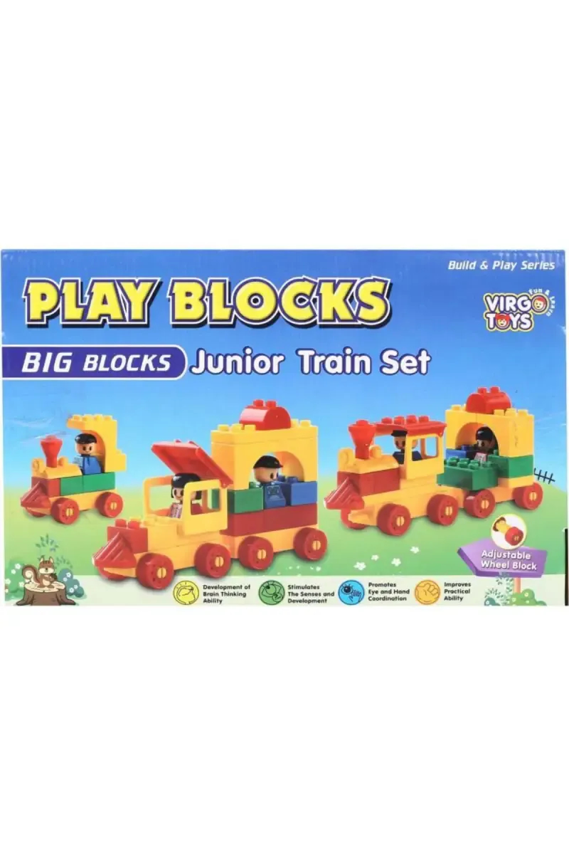 Colorful Play Blocks Junior Train Set 