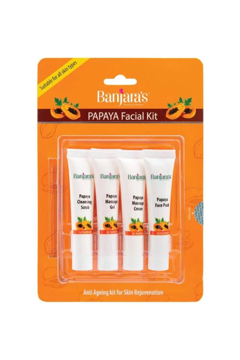 Banjara's Papaya Facial kit (Blister Pack) - 60g (4*15g)