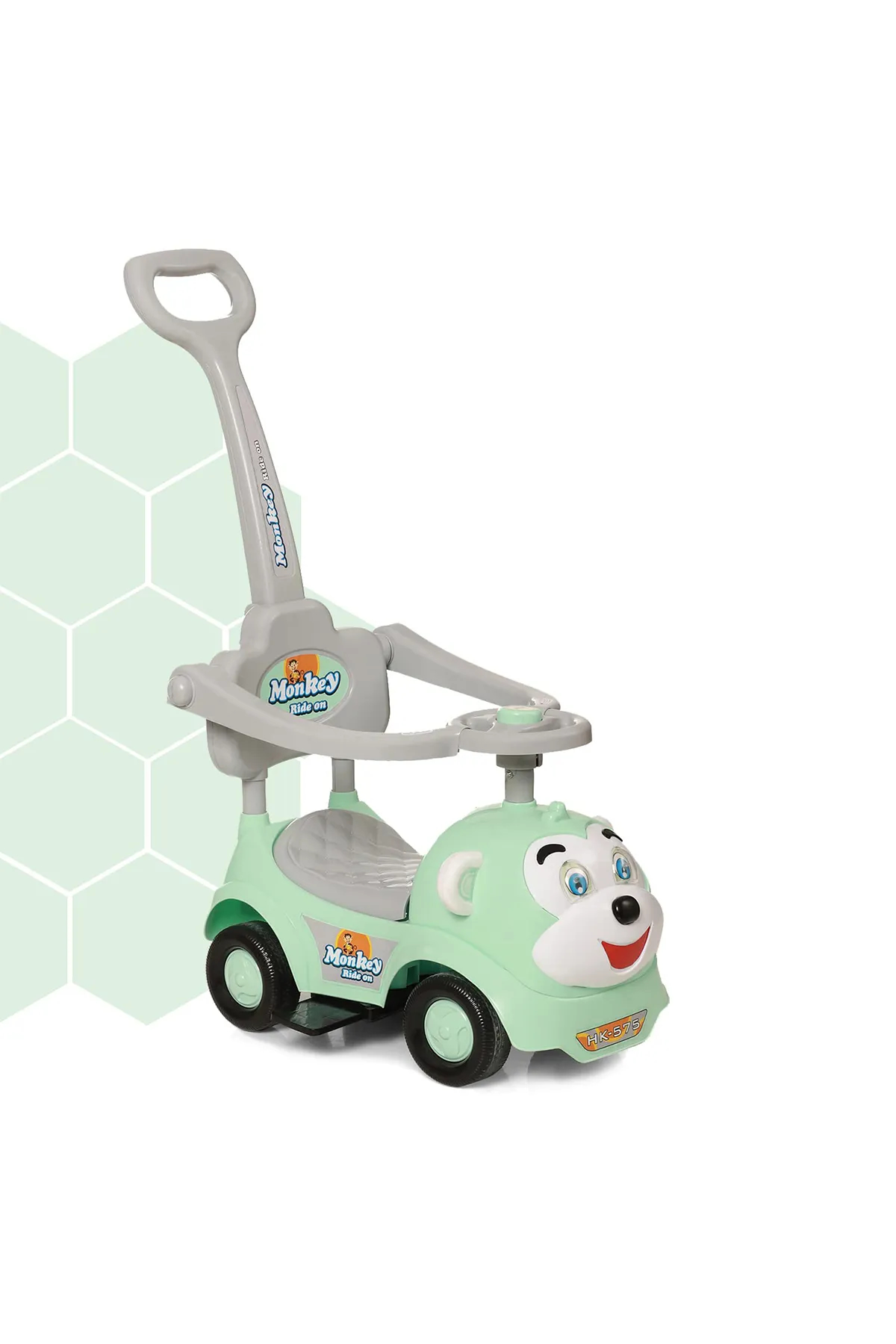 Monkey Theme Ride for Kids (Green) - Pack of 1