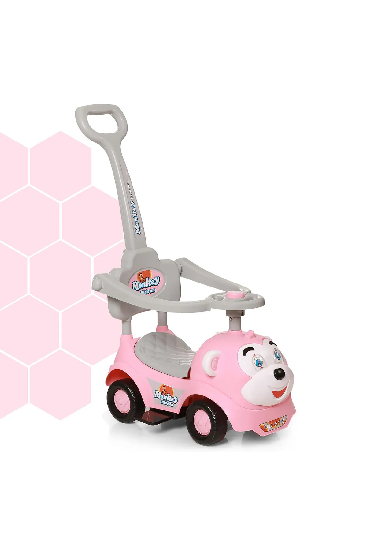 Monkey Theme Ride for Kids (Pink) - Pack of 1