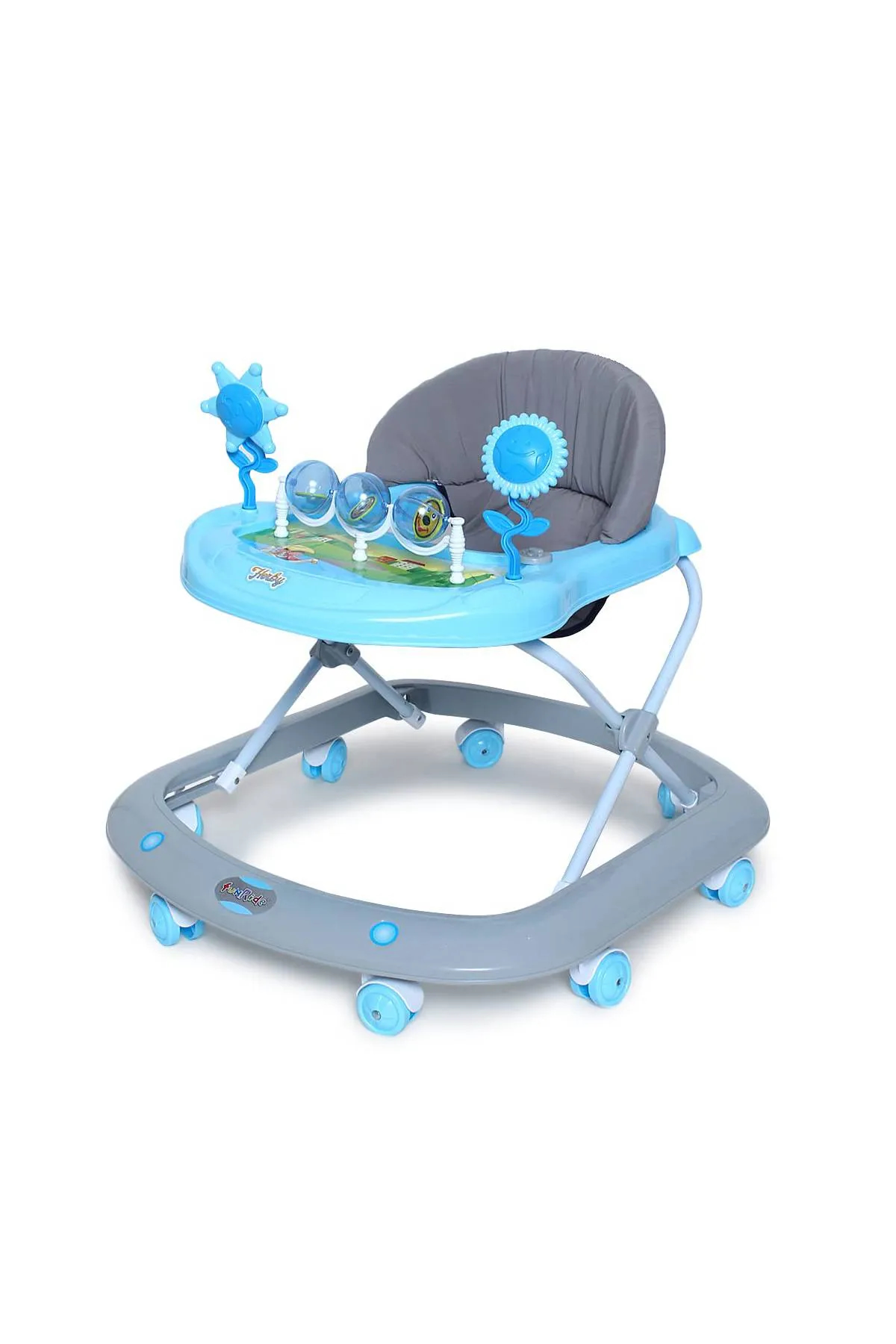 Kid's Foldable Activity Walker with Adjustable Height - Pack Of 1 (Blue)