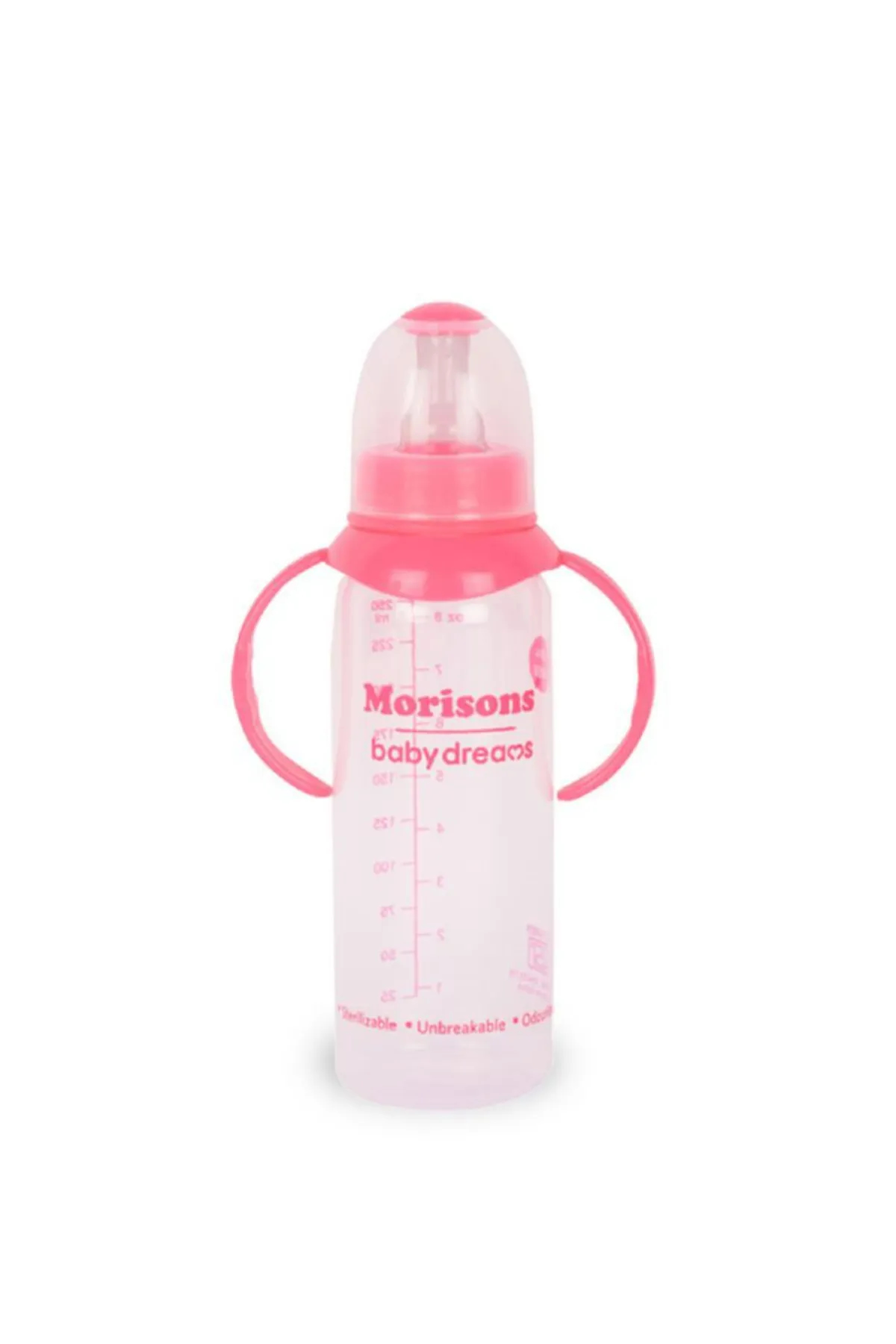 Morisons Feeding Bottle (Pink)- 250 ml 