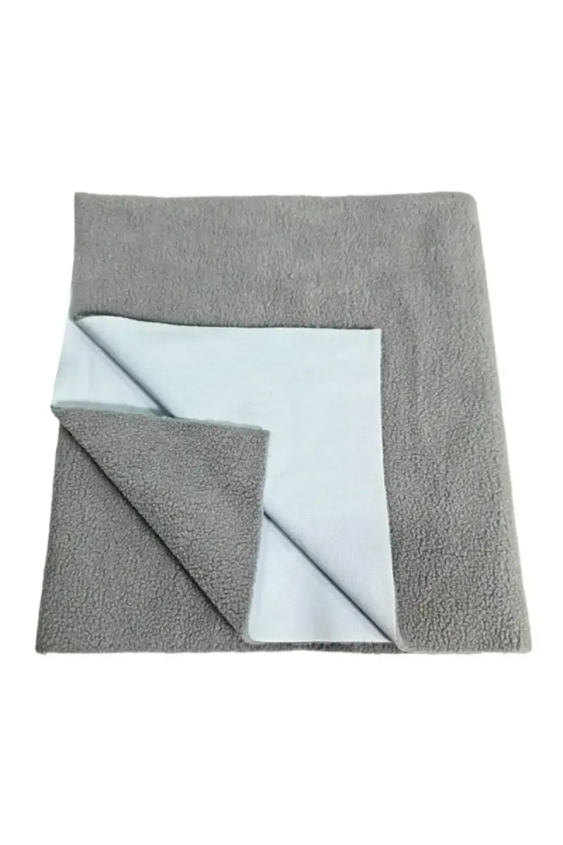 Brandonn Baby Cotton Solid Waterproof Sheet Pack of 1 (Gray)