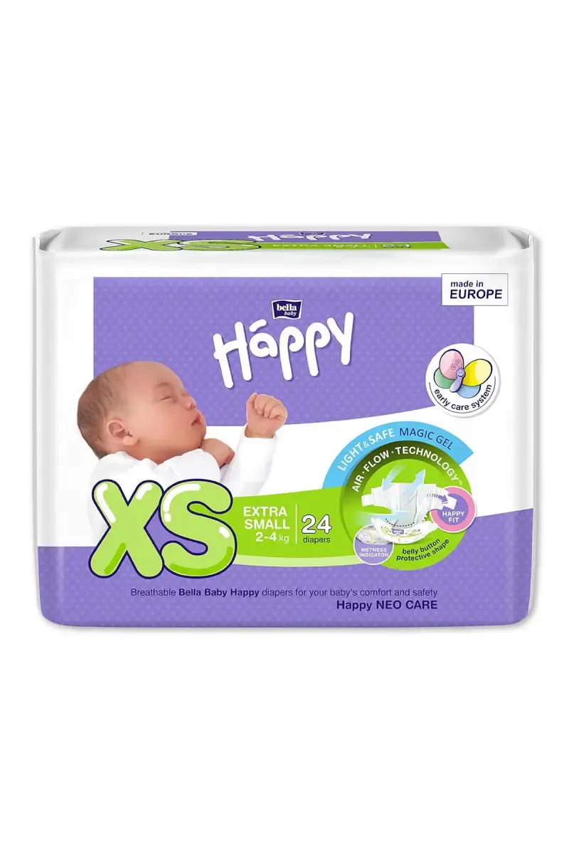 Baby Happy Extra Small Diapers (24 Pieces)