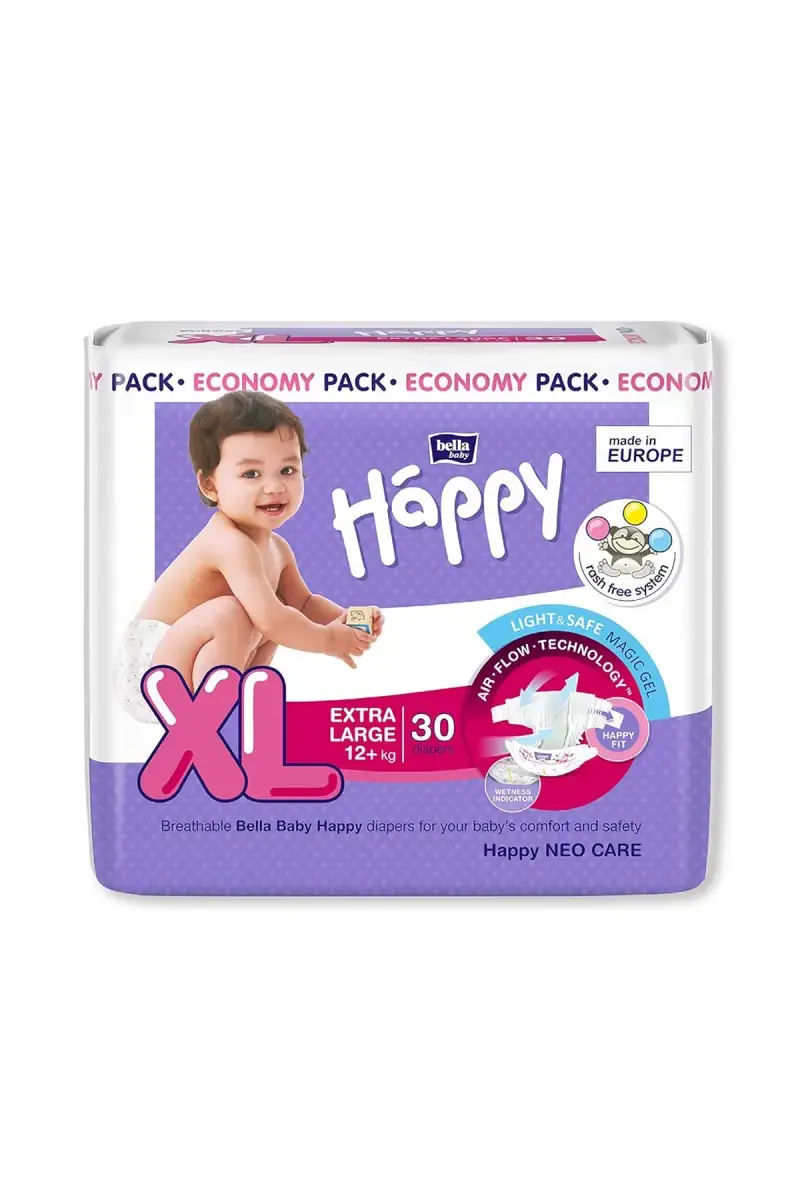 Baby Happy Extra Large Diapers (30 Pieces)