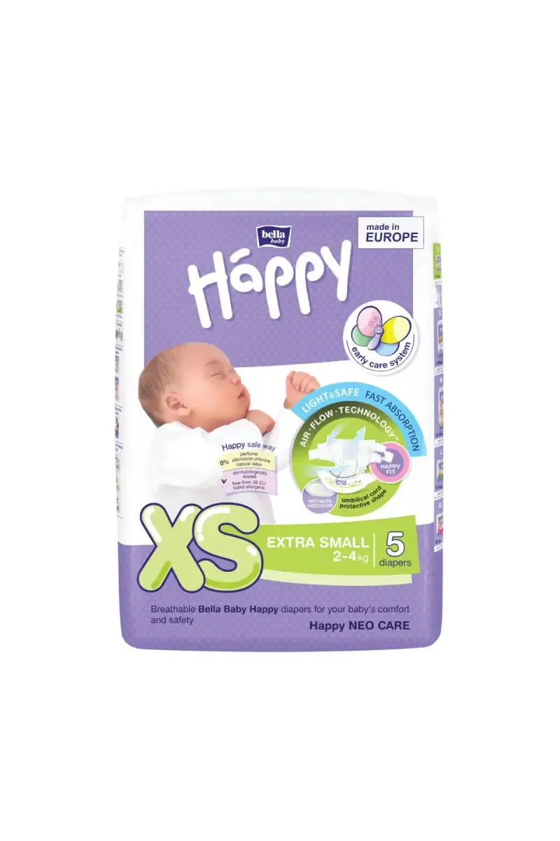 Baby Happy Extra Small Diapers (5 Pieces)
