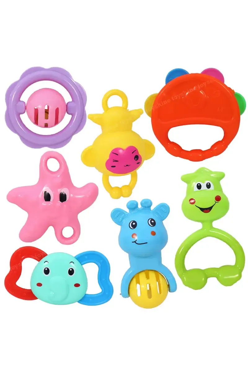 Rattle Set with Teethers (Multicolor, Pack of 7)