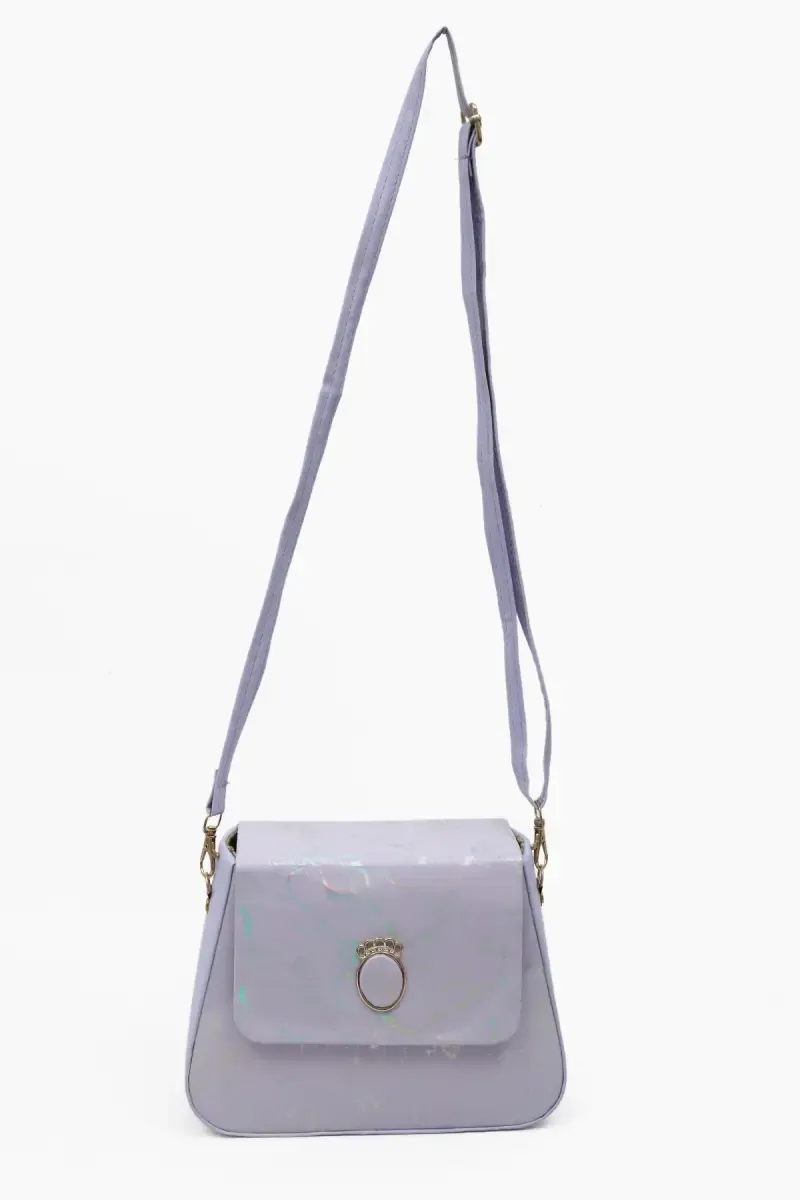 Marble printed Box Sling Bag for Girls