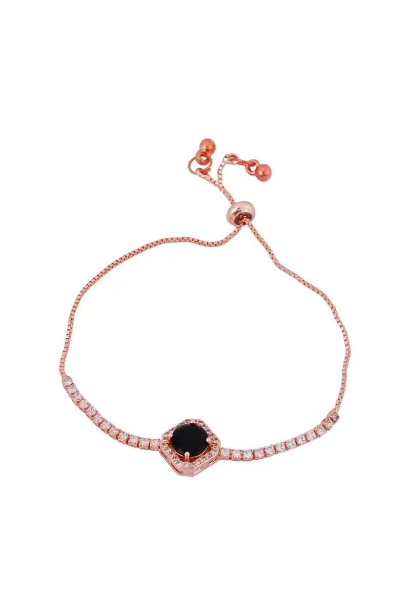 Elegant Cushion-Cut Stone Adjustable Bracelet for Girls & Women