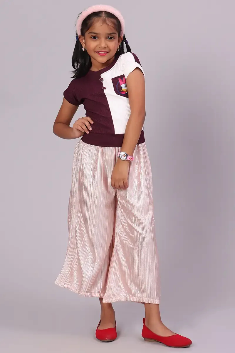 Girl's Nylon Solid Palazzos (2 - 17 Yrs)