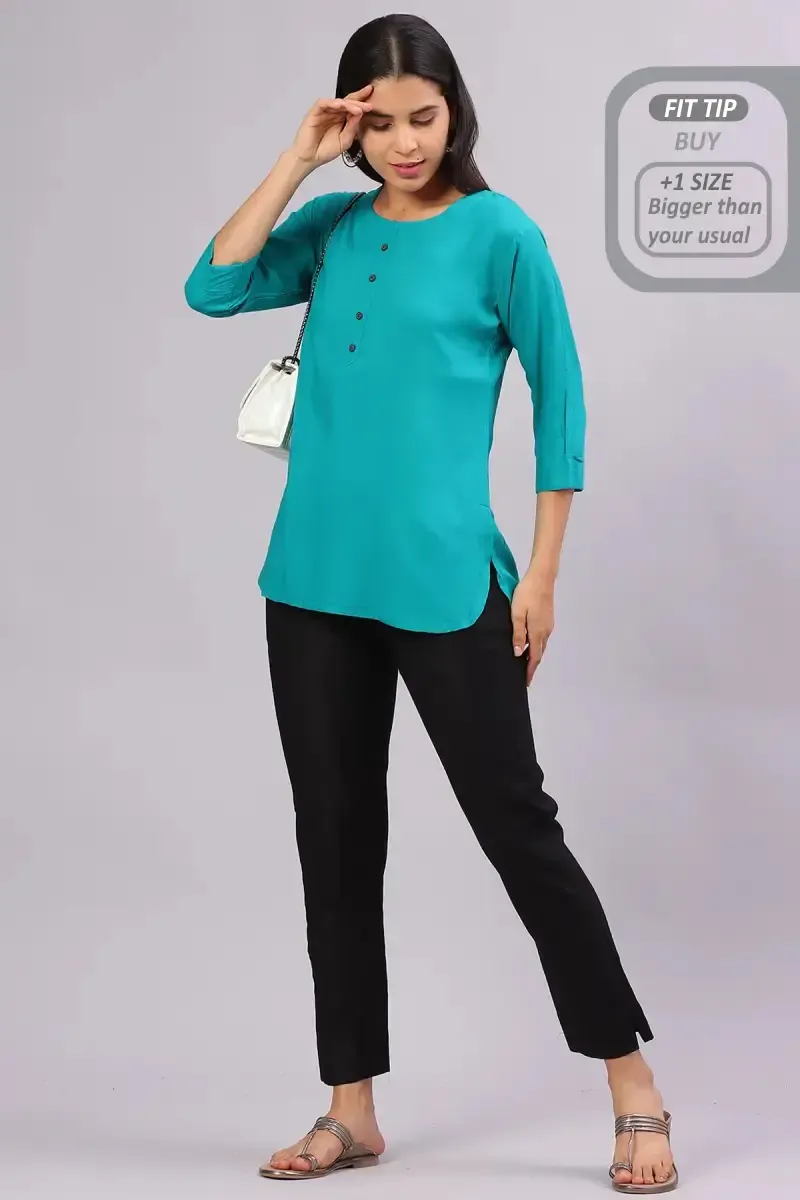 Polyester Solid Kurti Pant for Women