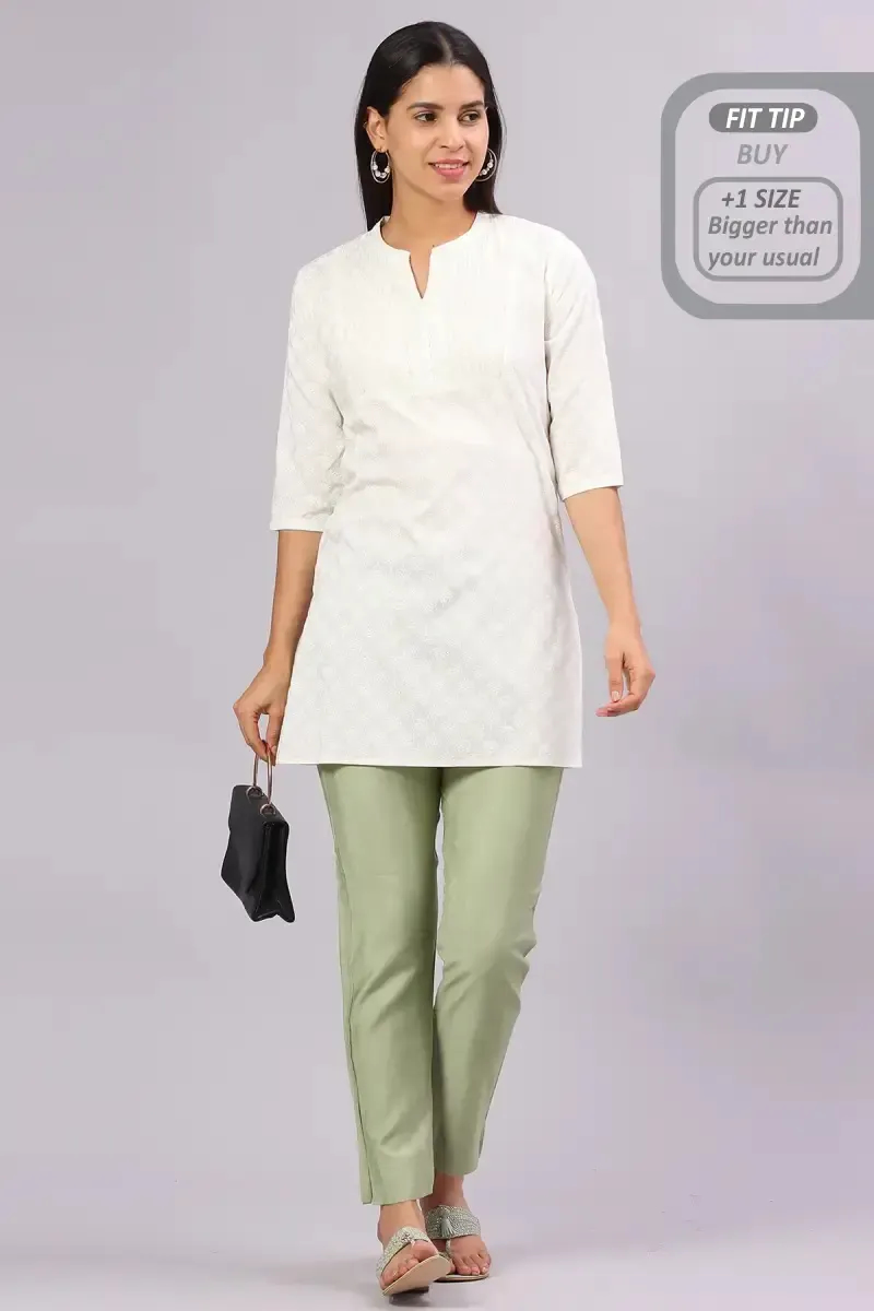 Polyester Solid Kurti Pant for Women