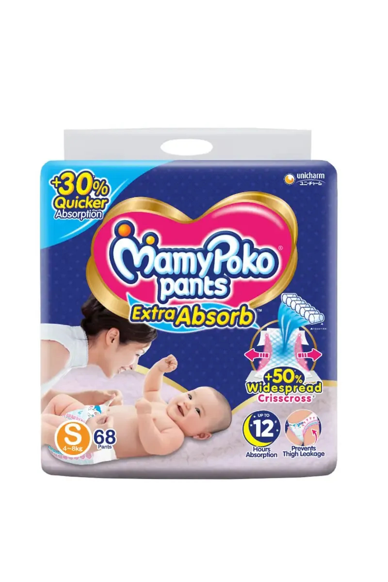 MamyPoko Pants Extra Absorb Diaper (68 Pcs) - Small