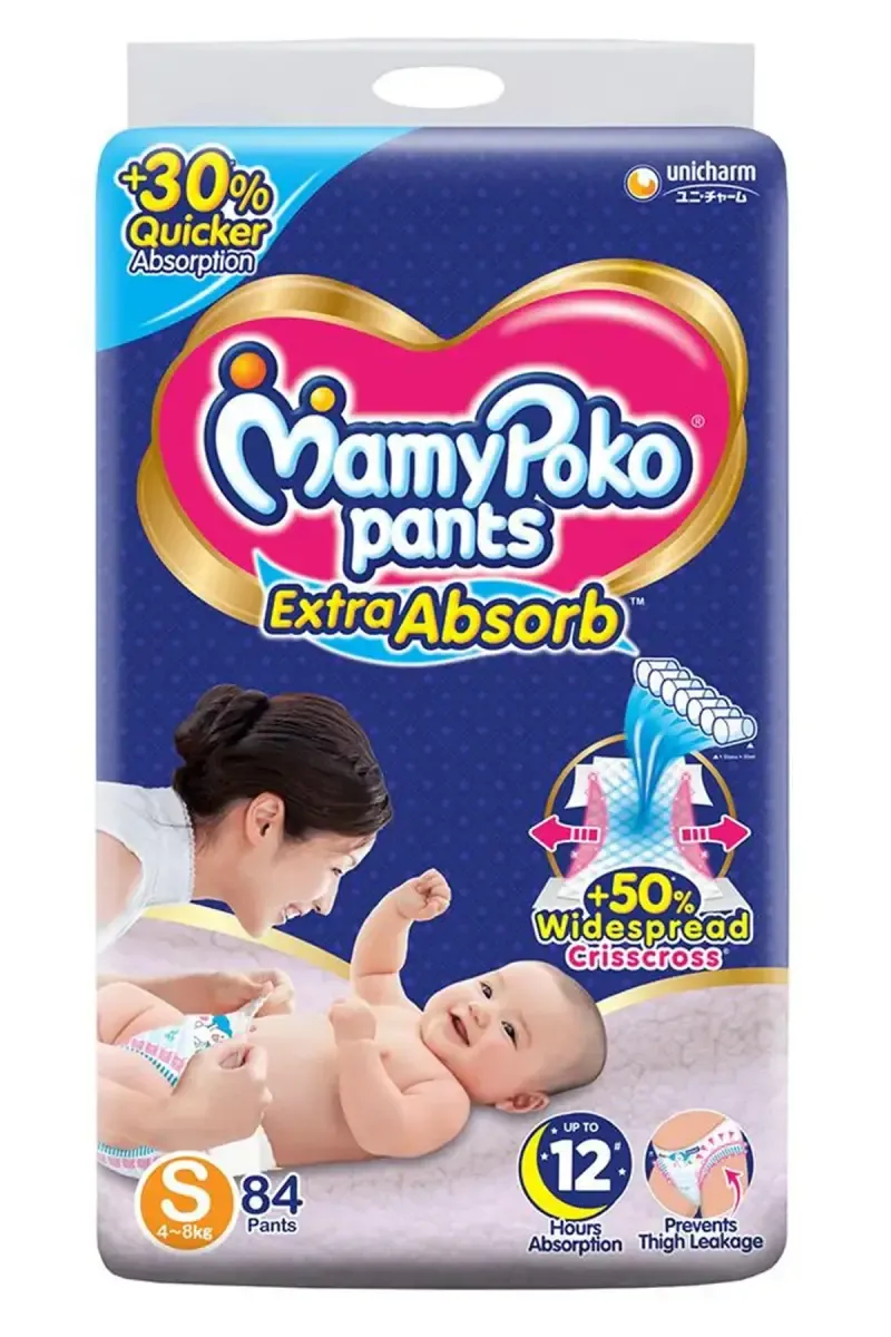MamyPoko Pants Extra Absorb Diaper (84 Pcs) - Small