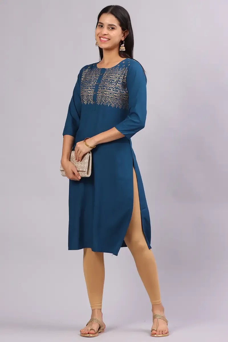 Cotton Blend Printed Kurti for Women