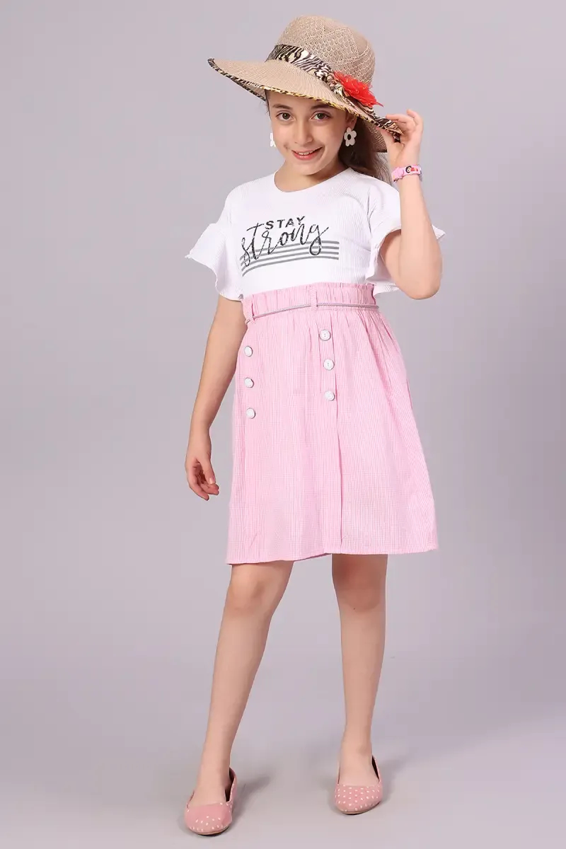 Girl's Corduroy Printed Dress (3 - 16 Yrs) 