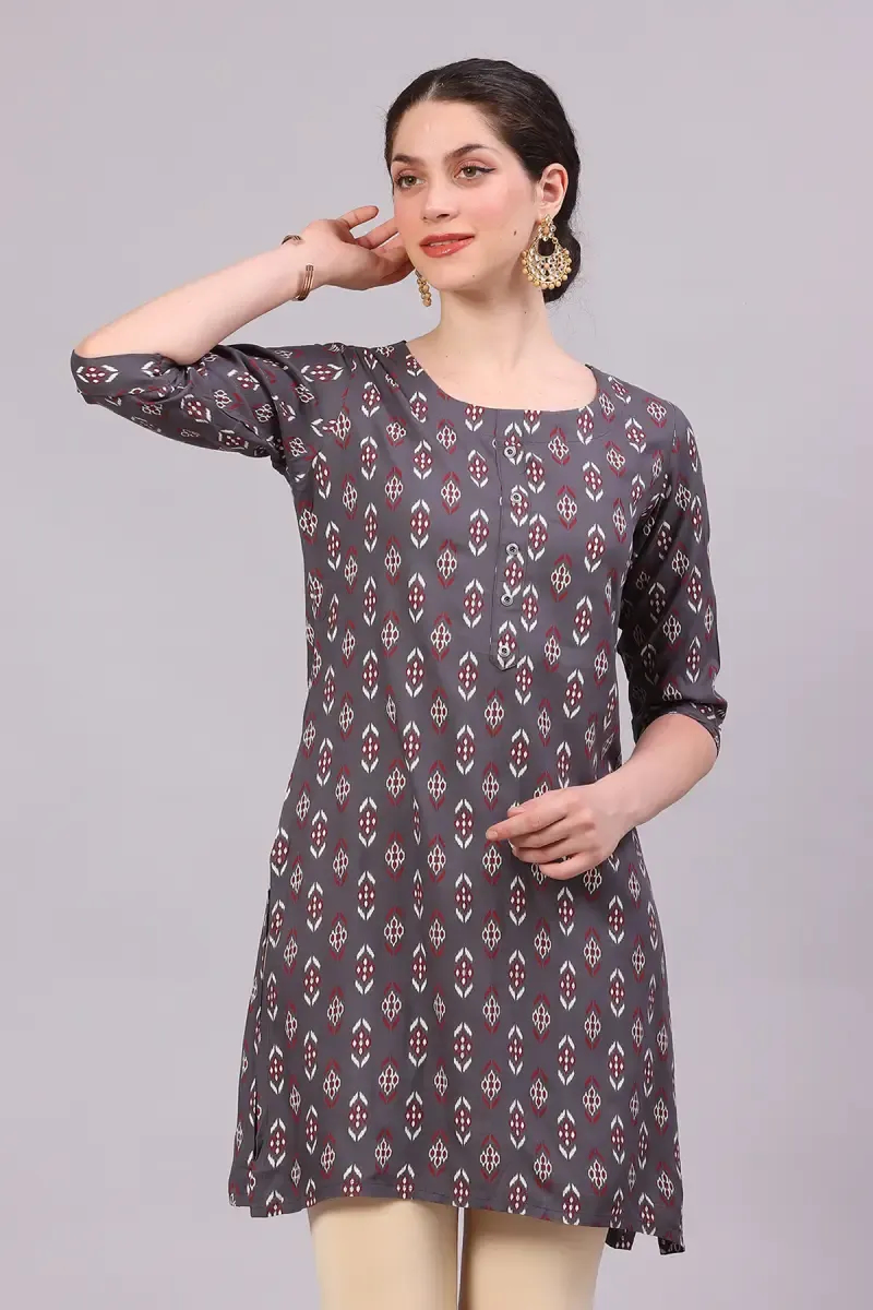 Rayon Printed Kurti for Women 