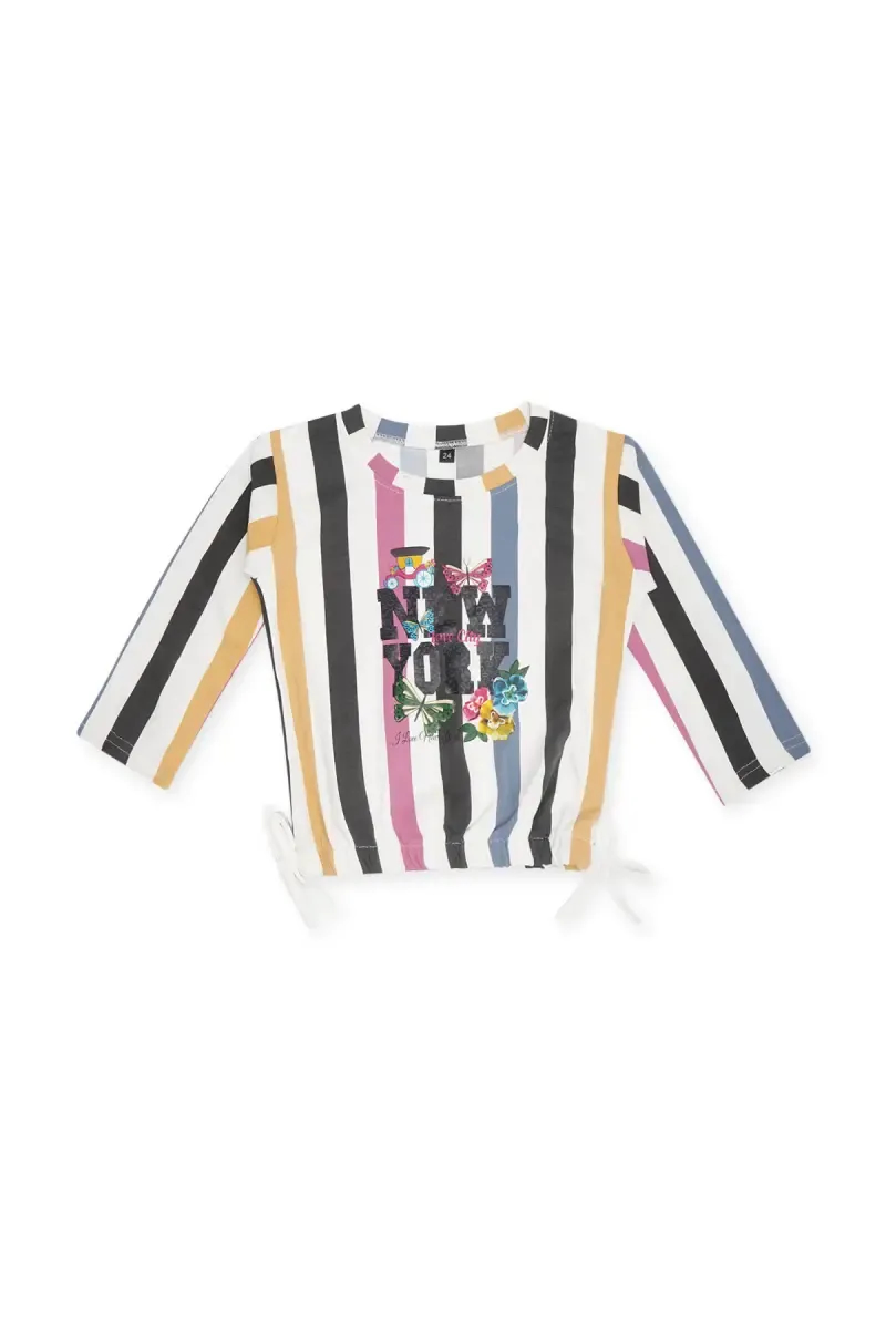 Girl's Cotton Lycra Printed Full Hand T-Shirt