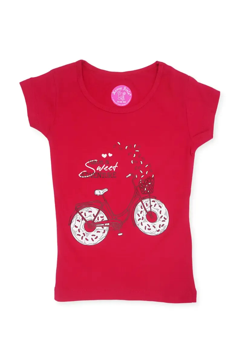 Cotton Blend Printed T-Shirt for Girls