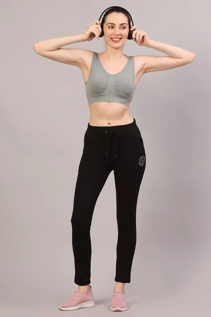 Women's Cotton Lycra Solid Track Pant