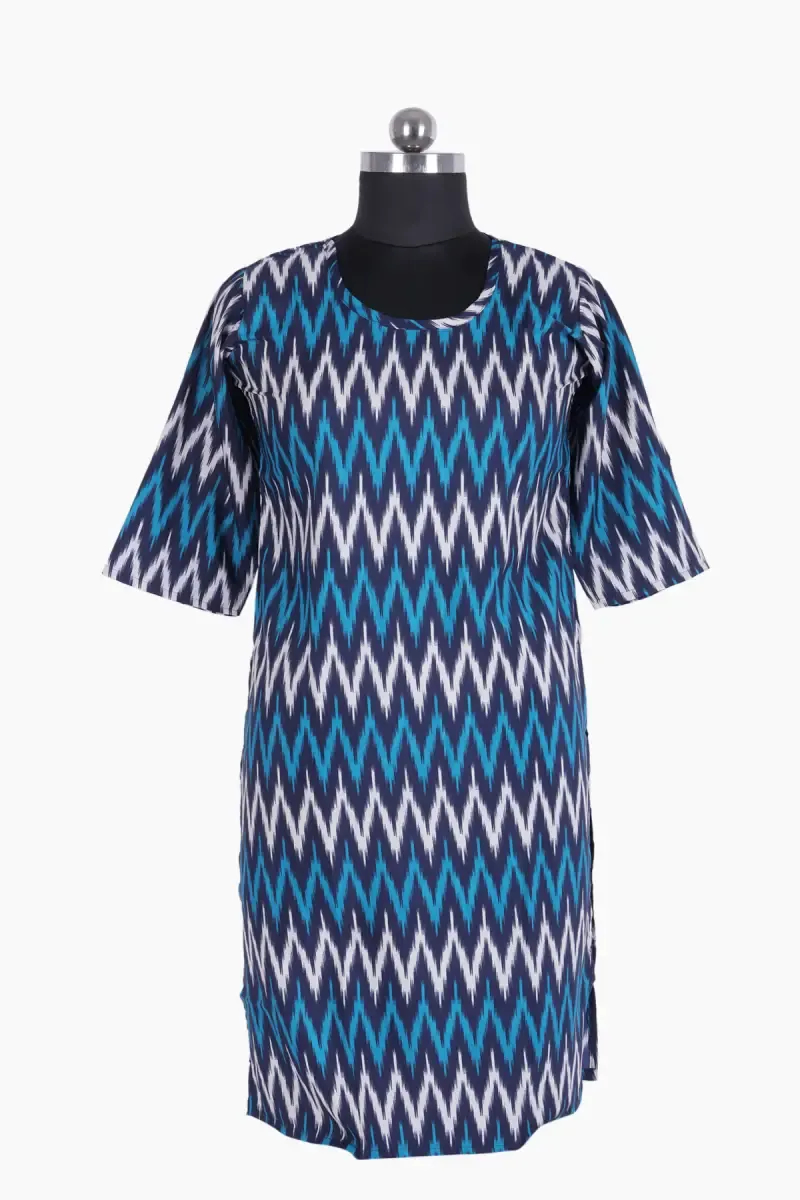 Georgette Chevron Printed Kurti for Women