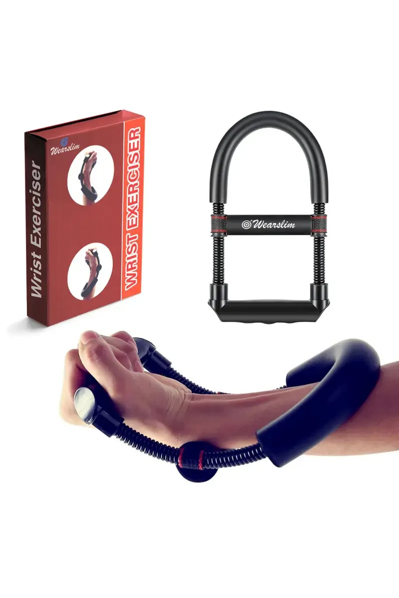 Adjustable Forearm Strengthener / Wrist Exerciser (Black) - Pack of 1