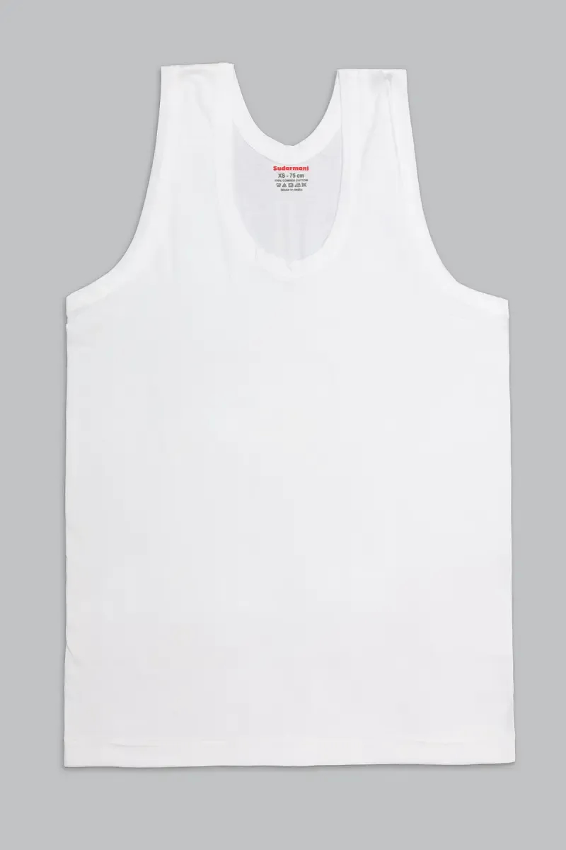 Cotton Solid Vest for Men