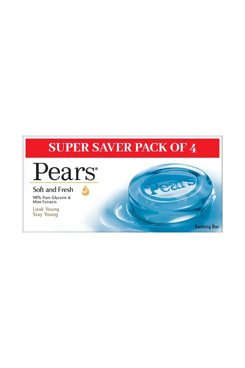 Pears Soft & Fresh Bathing Soap - 4 x 125gm