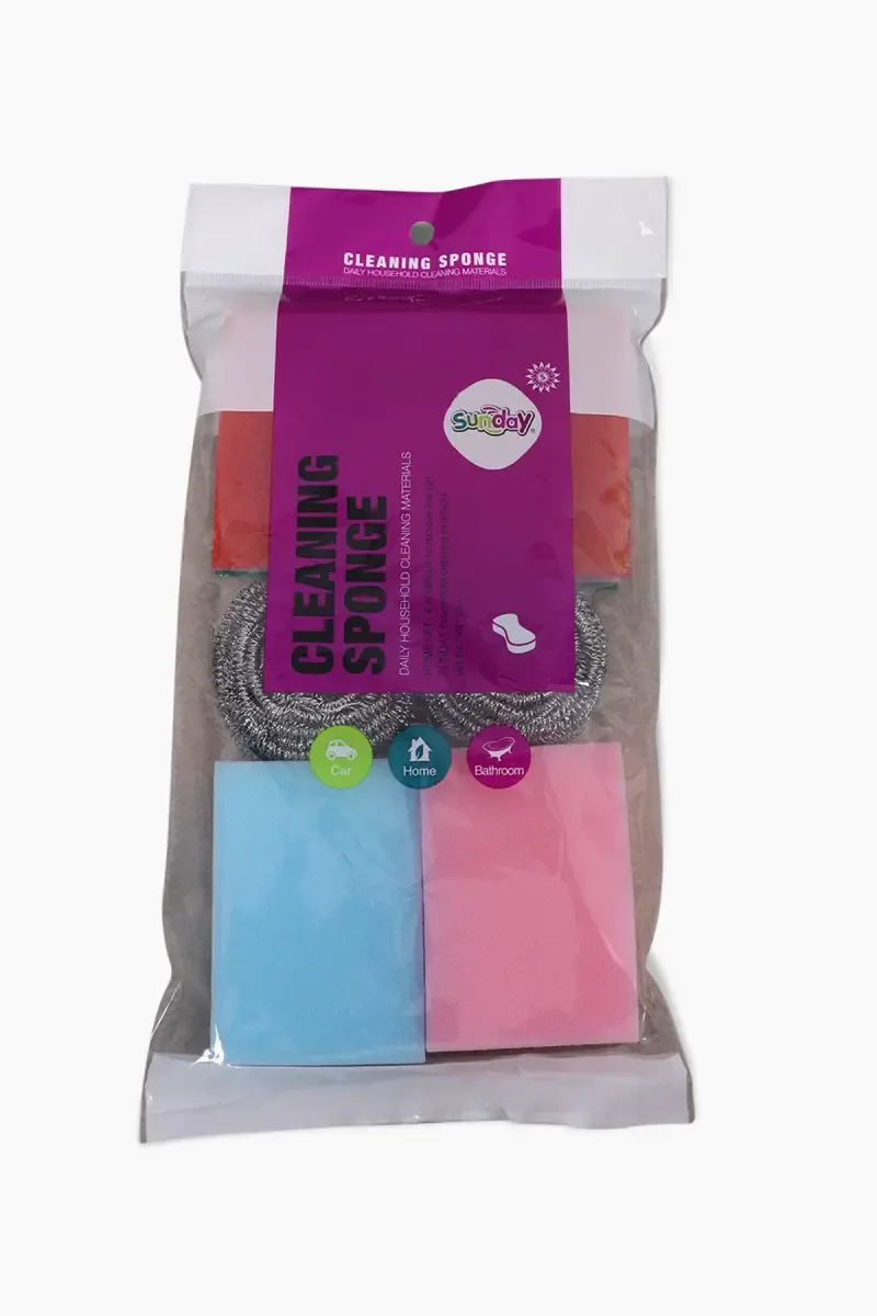 Sponge & Stainless Steel Cleaning Sponge N Scrubber – Set of 9
