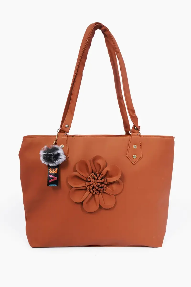 PU Floral Design Hand Bag for Women