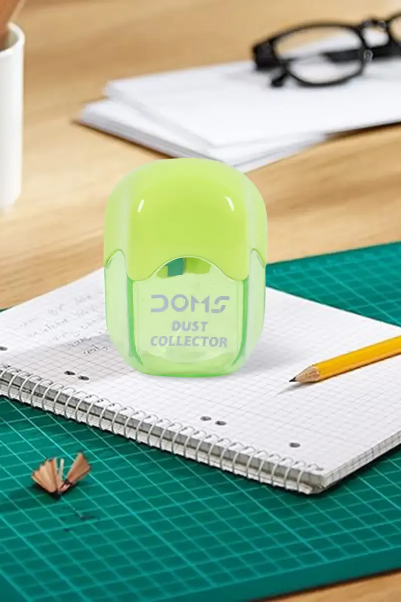 Doms Dust Collector Pencil Sharpener (Green) - Pack of 1