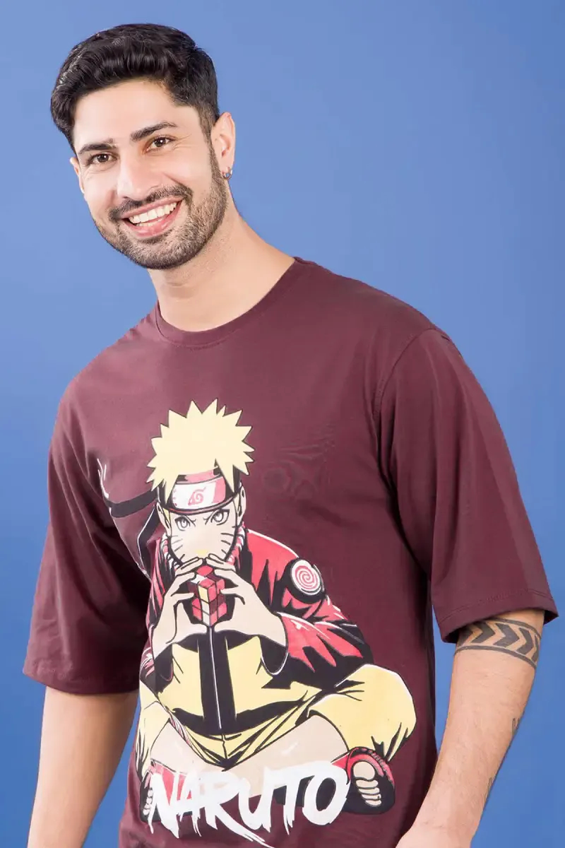 Cotton Printed Drop Shoulder T-shirt for Men