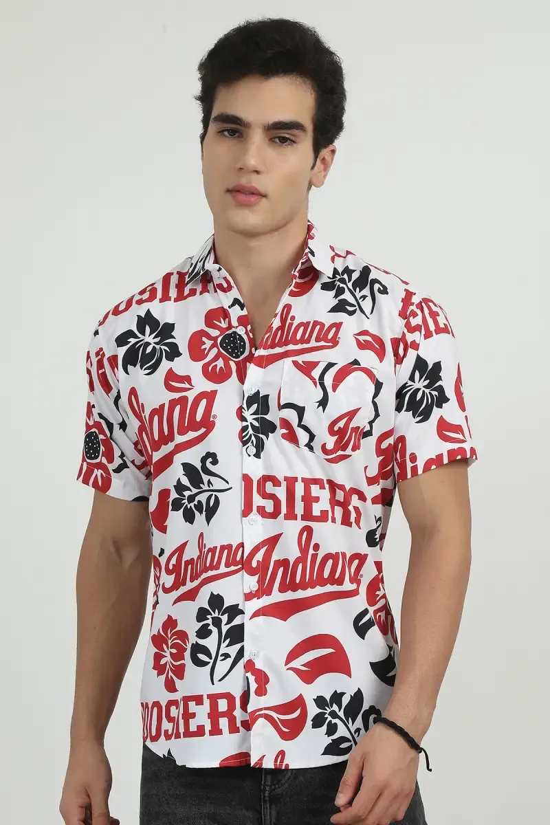 Men's Floral Printed Slim Fit Shirt 