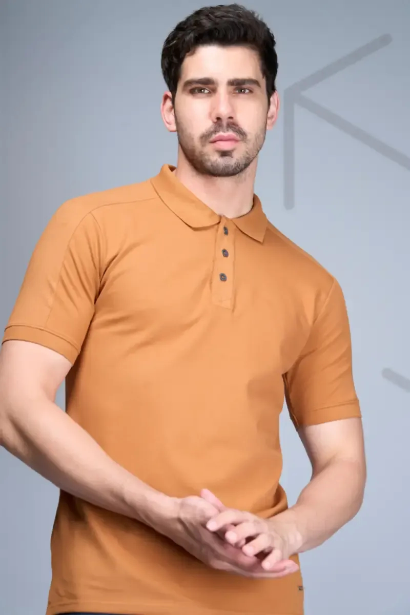 Men's Solid Half Sleeve Polo T-shirt