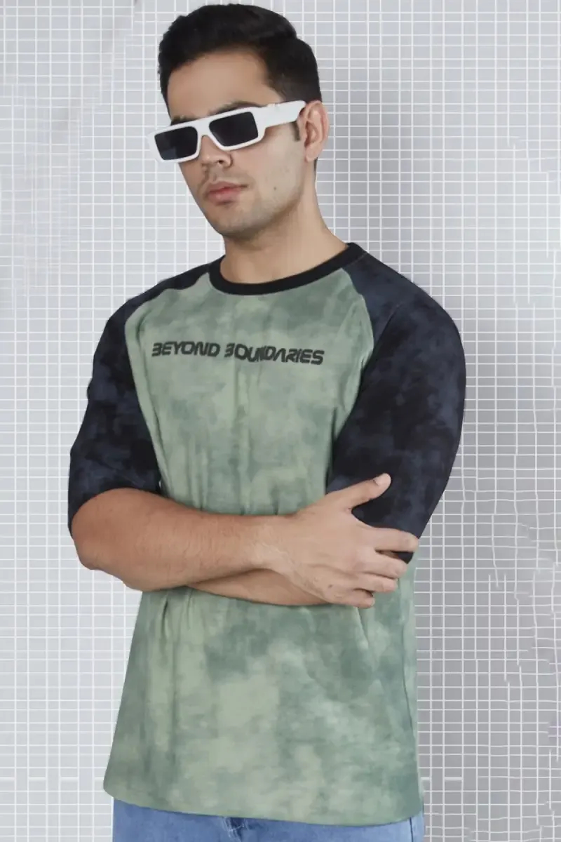Men's Tie & Dye T-shirt with Embossed Print