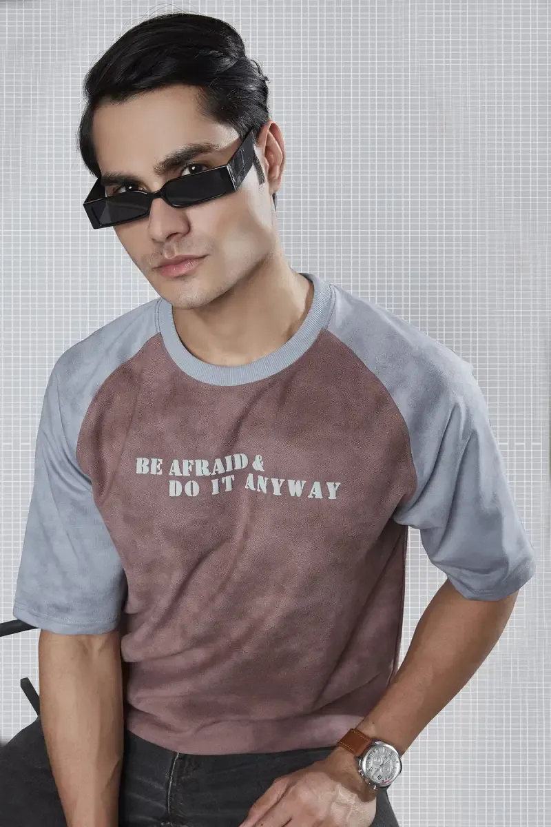 Men's Tie & Dye T-shirt with Embossed Print