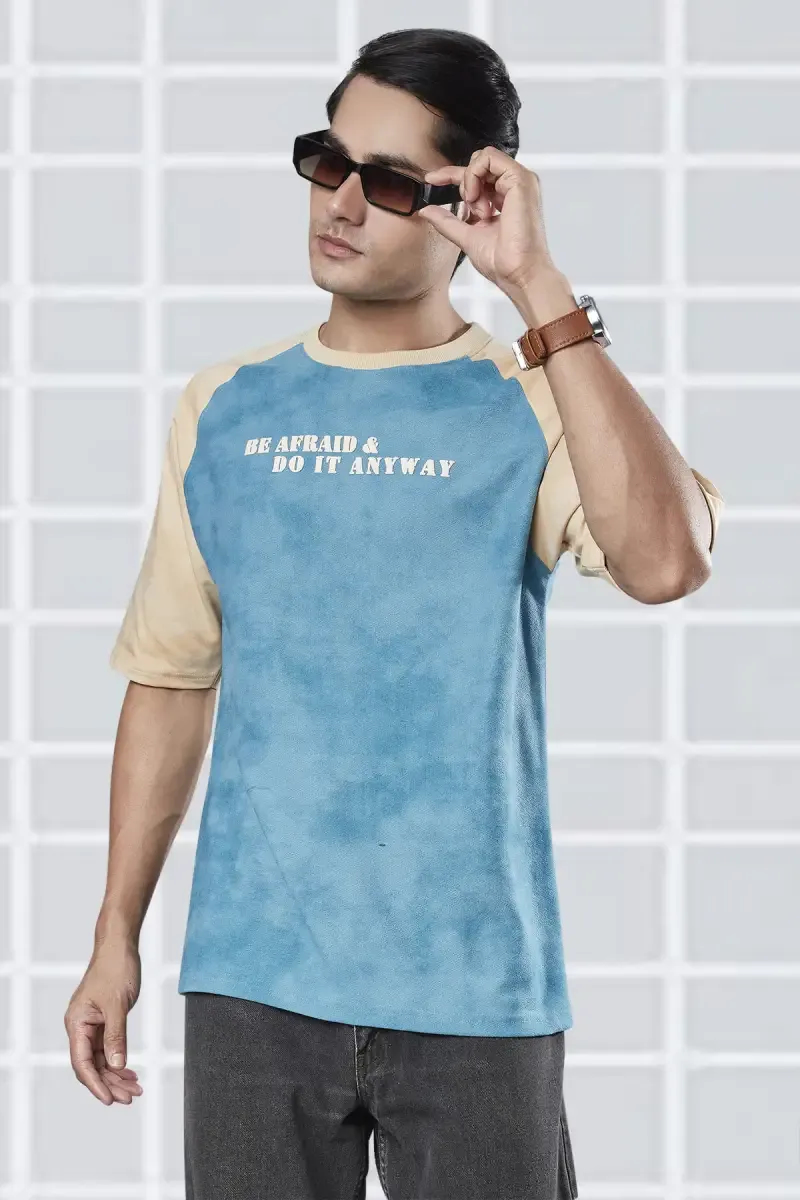 Men's Tie & Dye T-shirt with Embossed Print