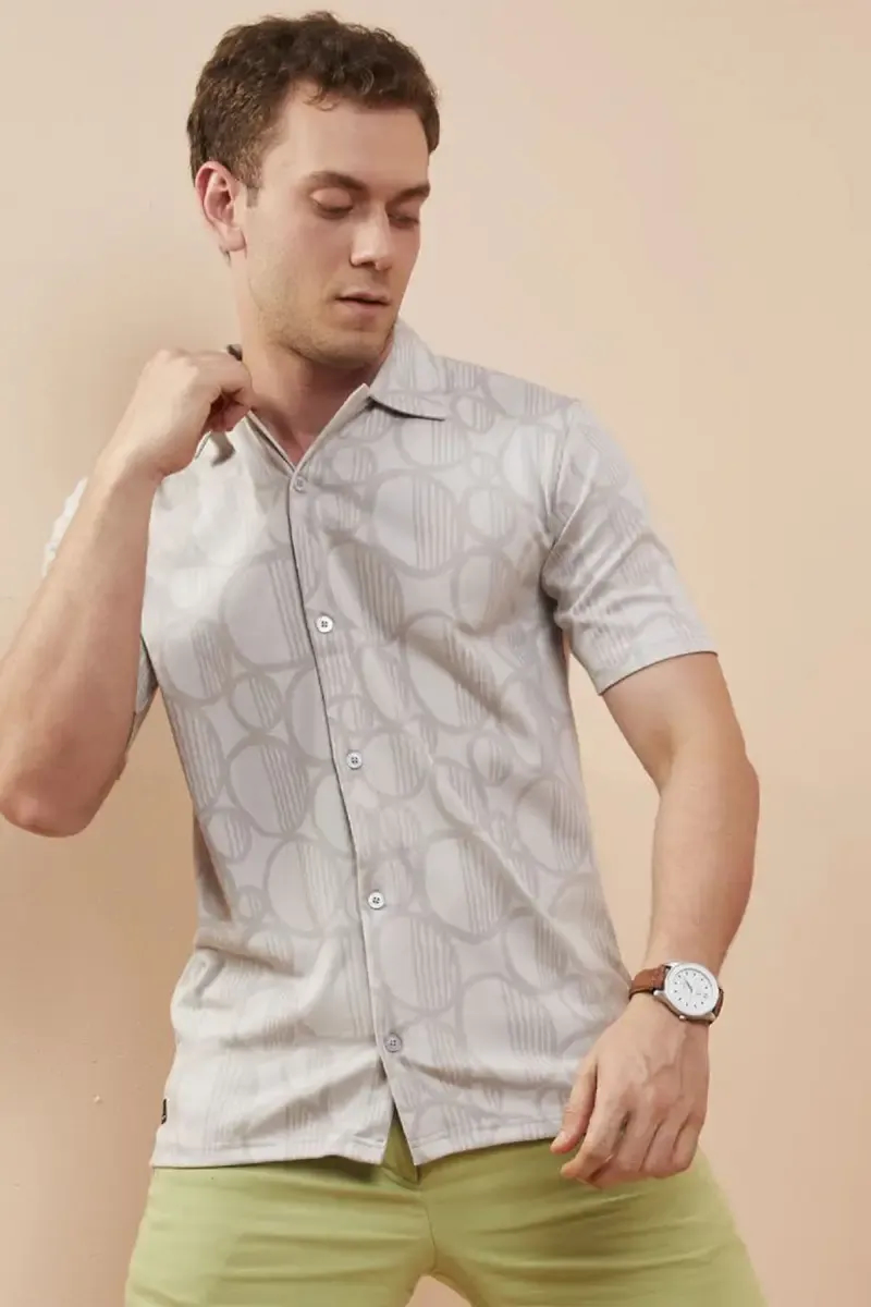 Men's Cotton Geometric Print Shirts