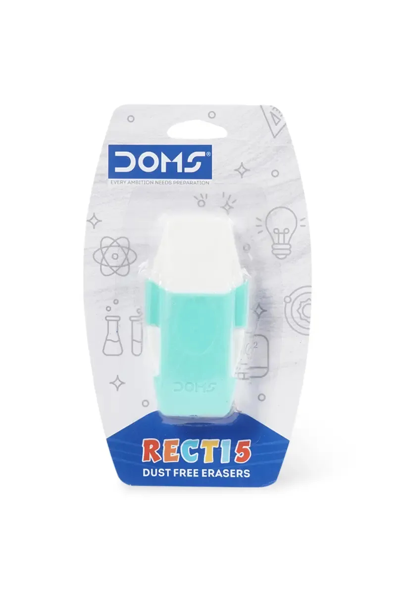Doms Recti 5 Eraser (Aqua) - Pack of 1