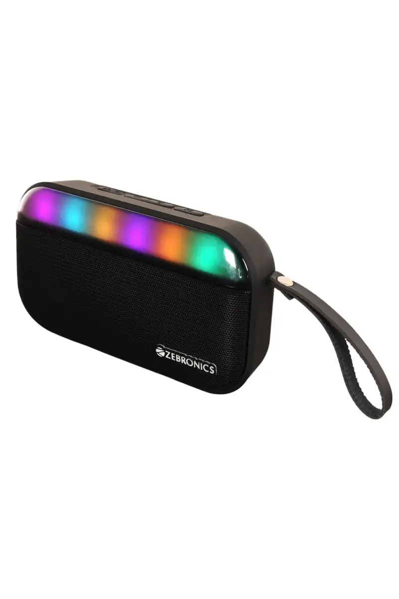 Zebronics County 7 8W Wireless Bluetooth Speaker with Built-in FM, Multi-Connectivity (Black)
