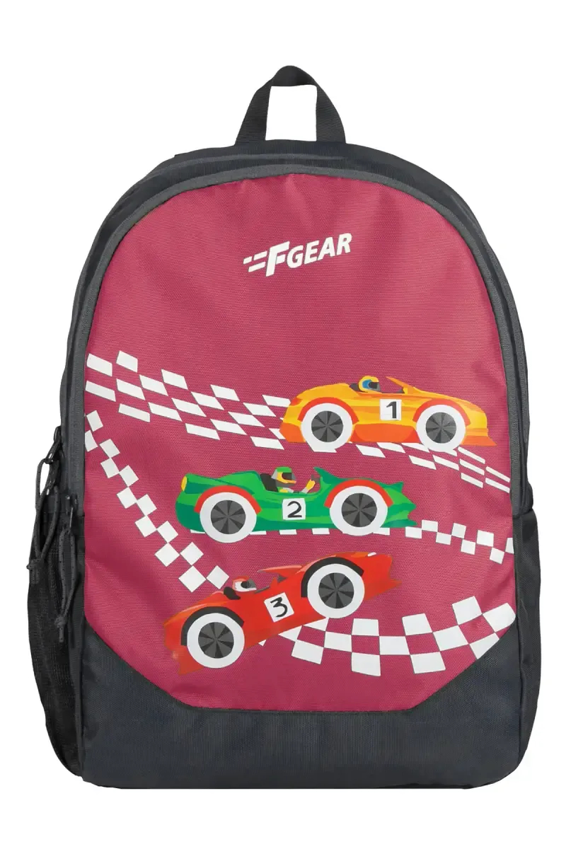 Boomer 15L Grey Crazy Karter Kids School Backpack