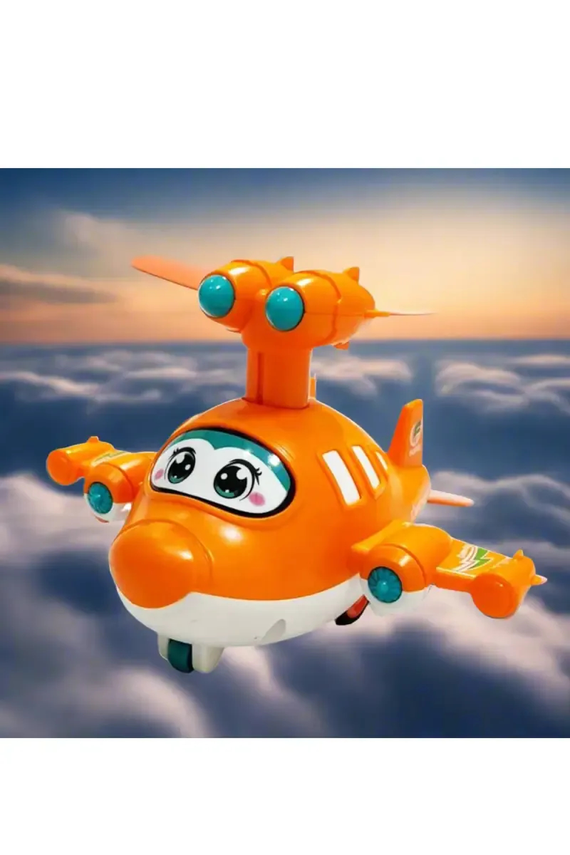 Press & Go Aircraft Plane Toy (Orange) - Pack of 1