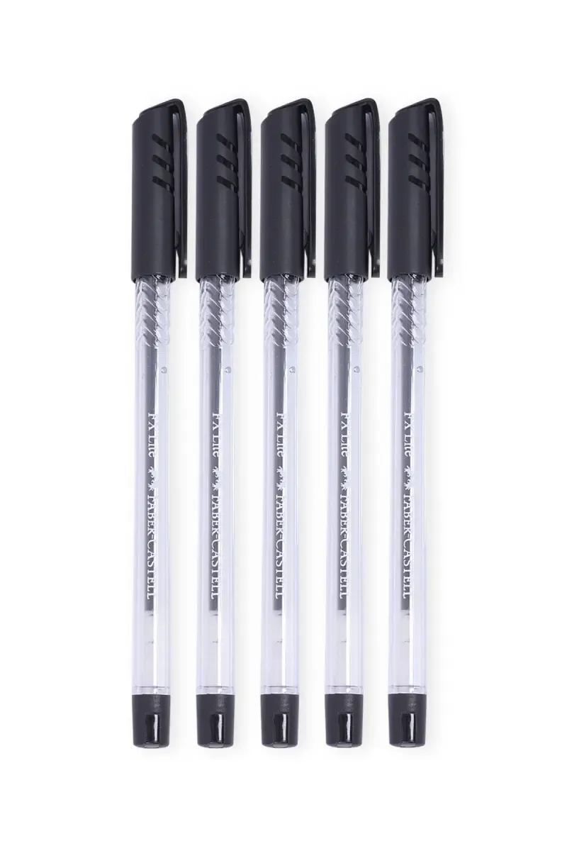 Faber Castell  FX Lite Ball Point Pen (Black Ink, Pack of 5)