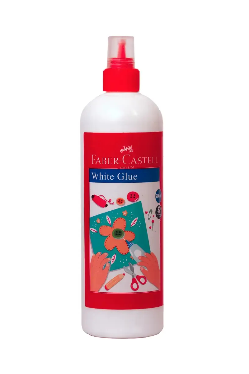 Faber-Castell White Glue 100 ml Round Bottle (Pack of 1) - Multicolor