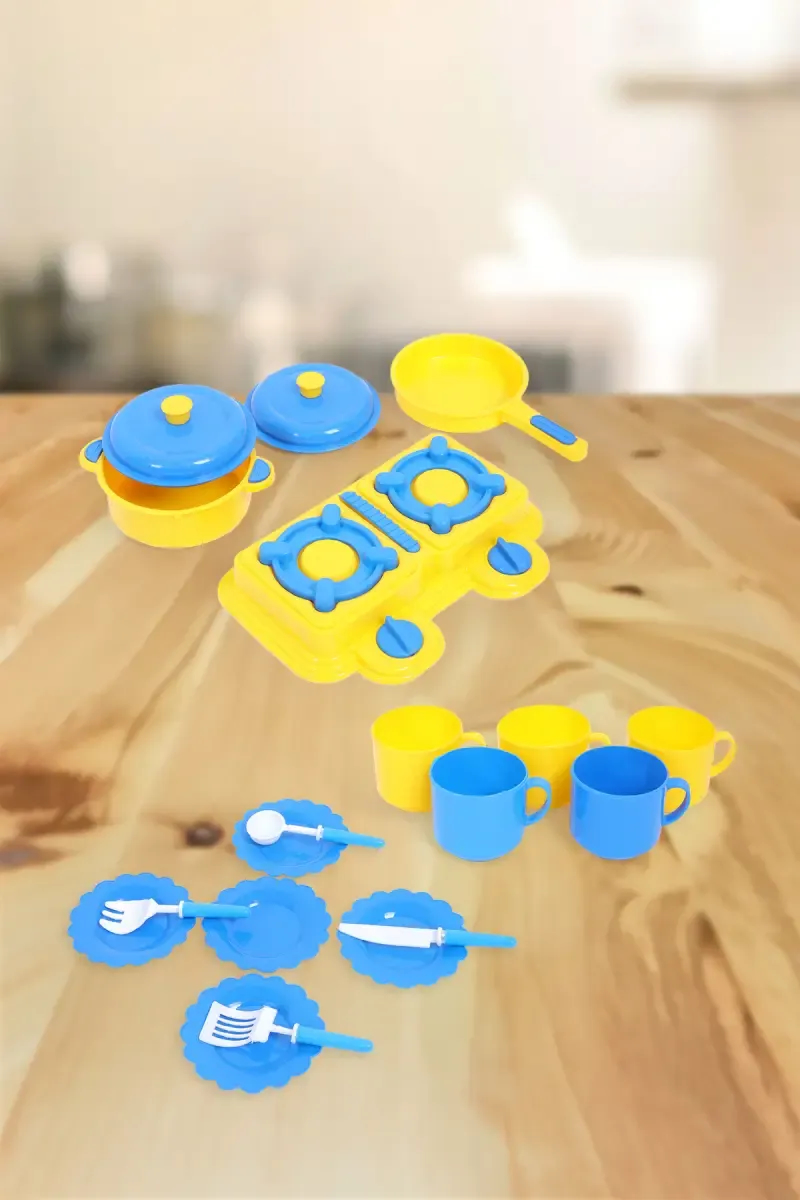 Kitchen Play Set for Kids - 17 Pc