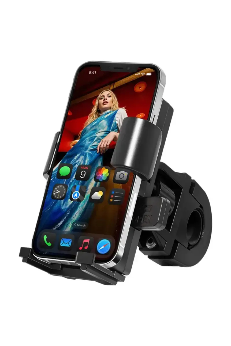Zebronics BMH110 Bicycles & Bike Mobile Holder with Tilt Adjustments, 360° Rotatable Holder (Black)