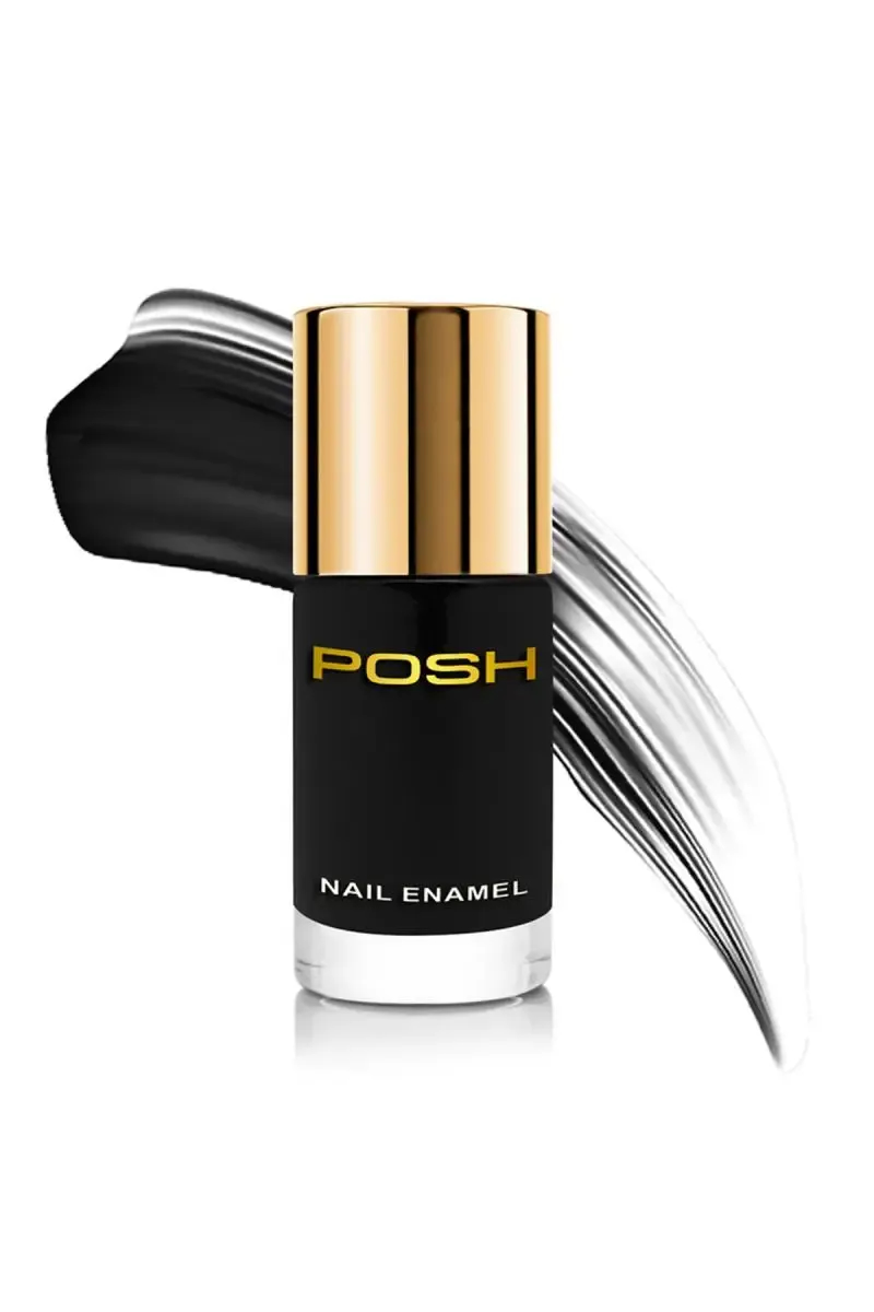Posh Long-lasting Shine High Gloss Nail Polish - 9ml (660 Bat Women, Black)