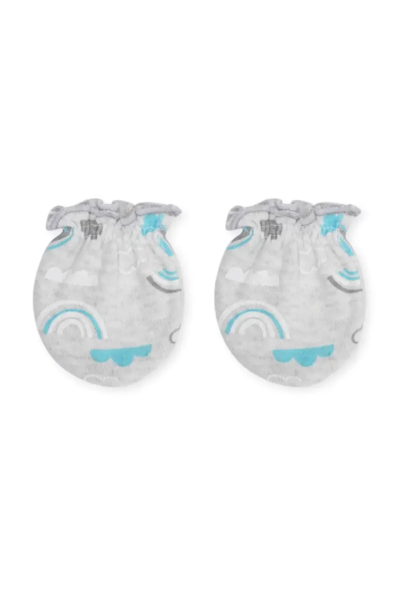 Cotton Mittens for Babies - Grey